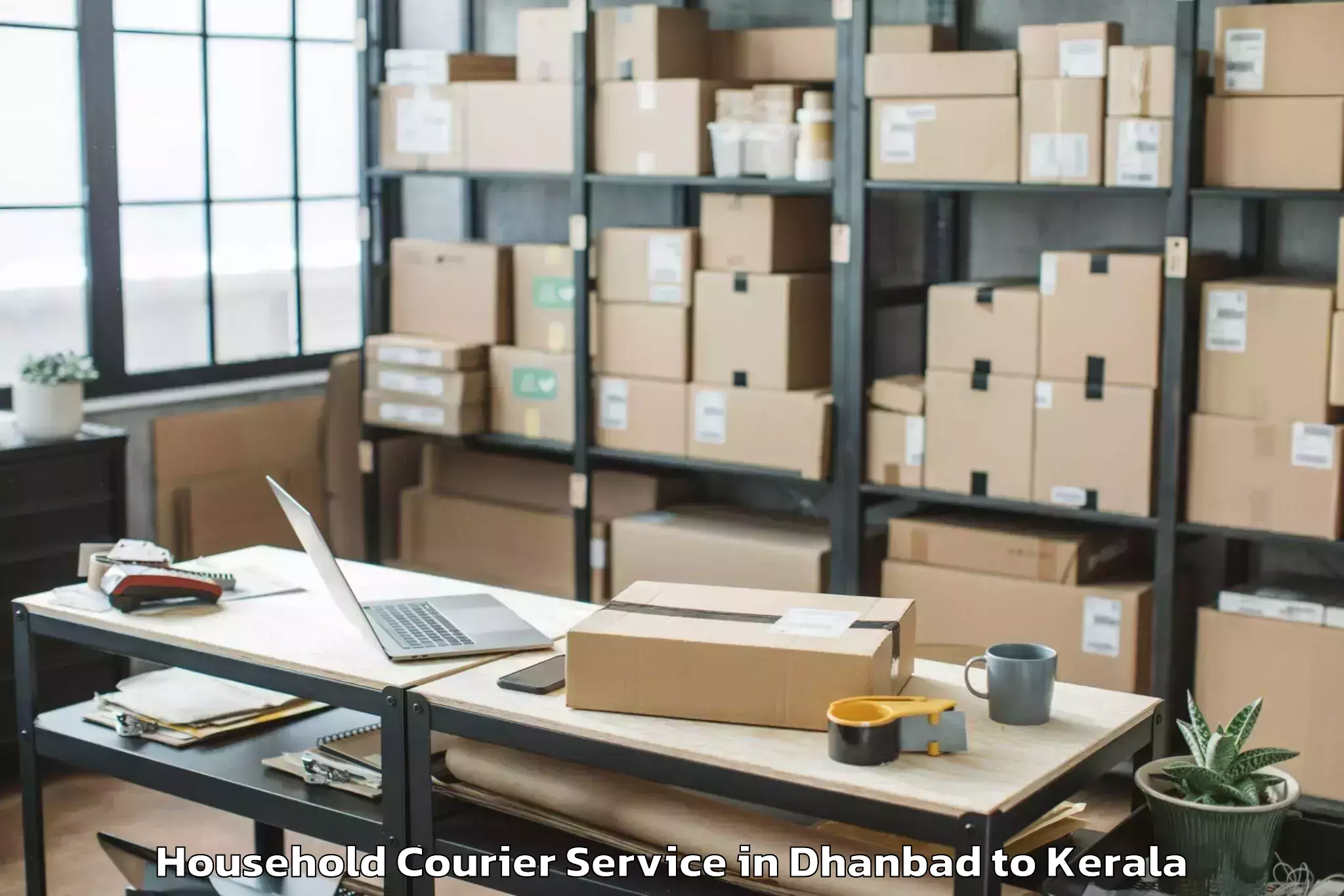 Trusted Dhanbad to Central University Of Kerala K Household Courier